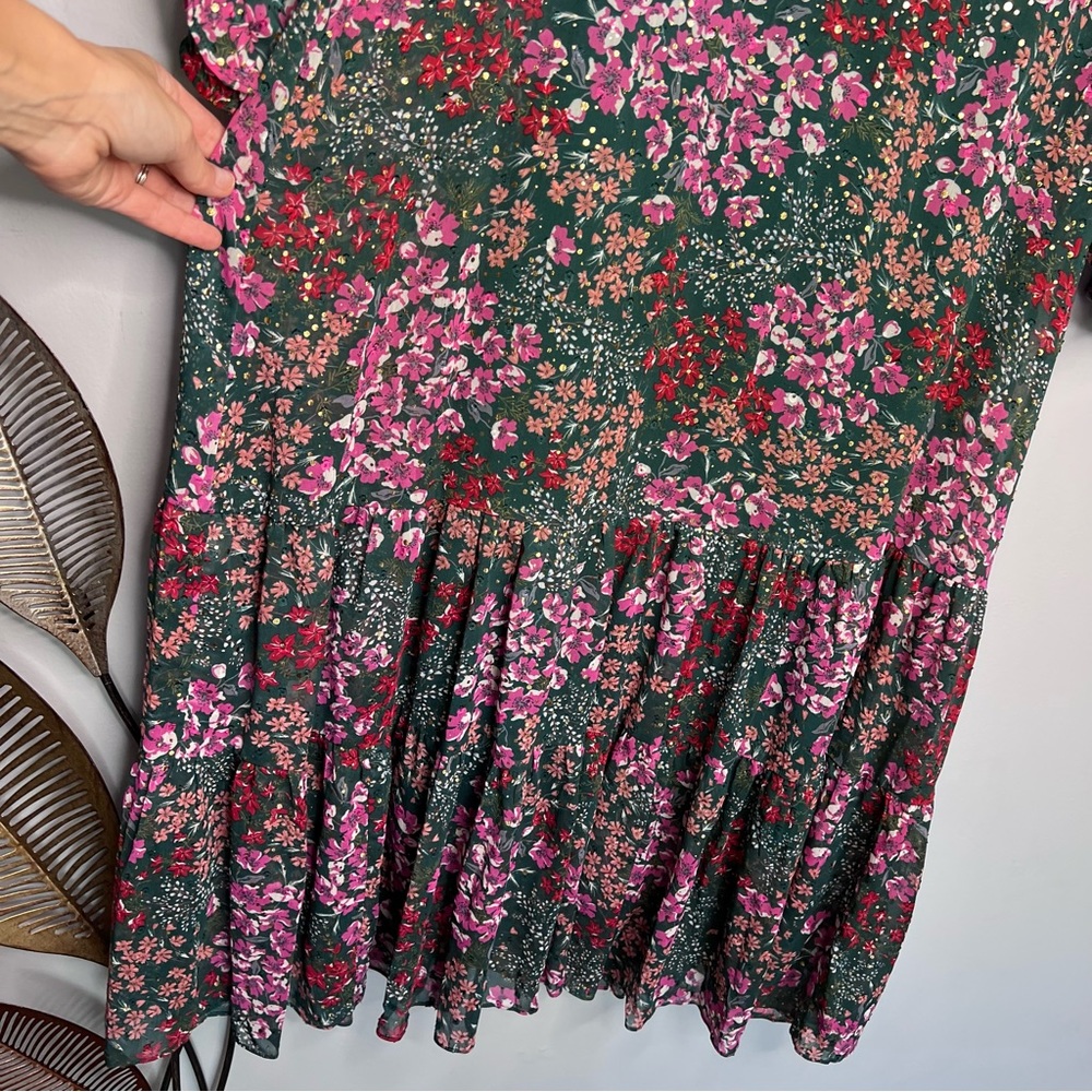 Biltmore Women's 3/4 Sleeve Ruffle Midi Dress - Picture 5 of 7